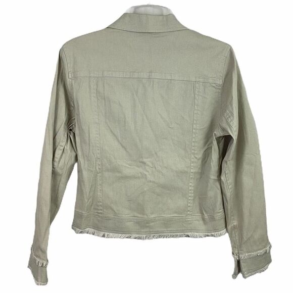 Trousers Etc Tan Fringe Jacket with Austrian Crystal Embellishments Size 6 NWOT - Picture 2 of 8